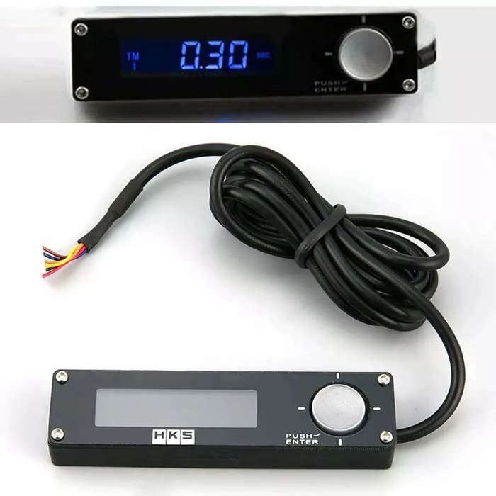 Blue - Car LED Display Turbo Timer Flameout Reducer Delay HUD Device Turbo Flameout Delay Device Tur