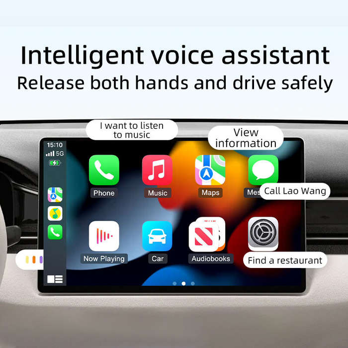 Black - BABAOLONG 2 in 1 Wireless Carplay & Android Auto Adapter, Convert Wired to Wireless Adapter