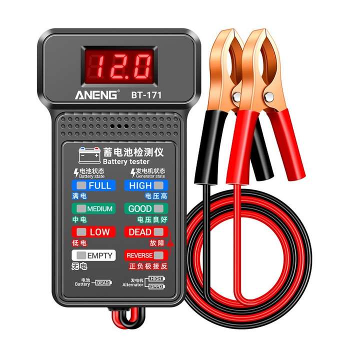 ANENG BT-171 Battery Tester 12V LCD Digital Auto Battery Analyzer Charging Cranking System Tester Ca