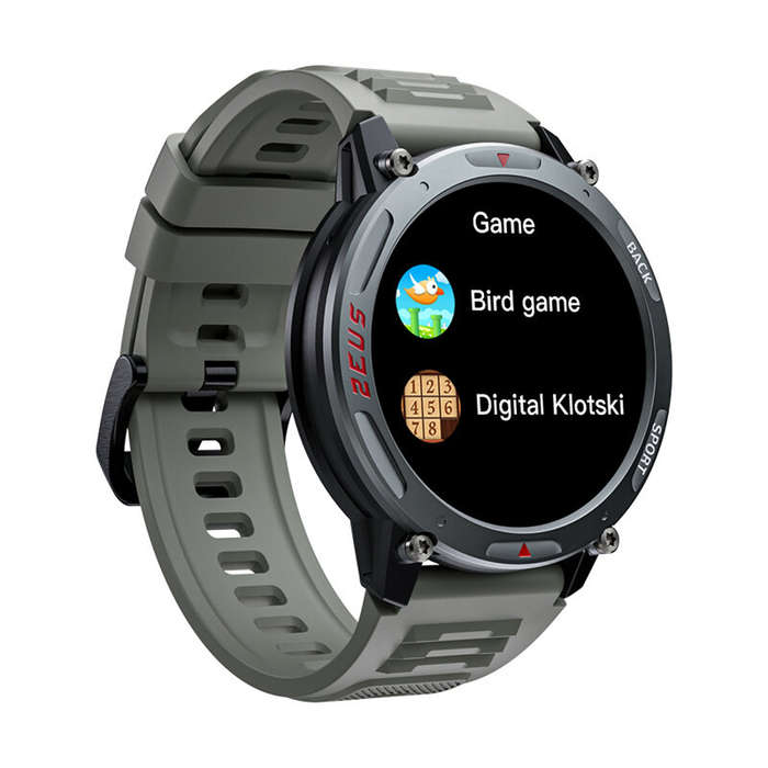Black - LOKMAT ZEUS 4 PRO 1.43inch AMOLED Display 5ATM Waterproof AI Voice Assistant bluetooth Call