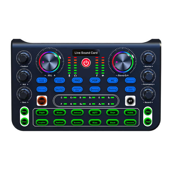 X60 Sound Card English Version Professional Sound Cards Audio Mixer for Karaoke Broadcast KTV Singin