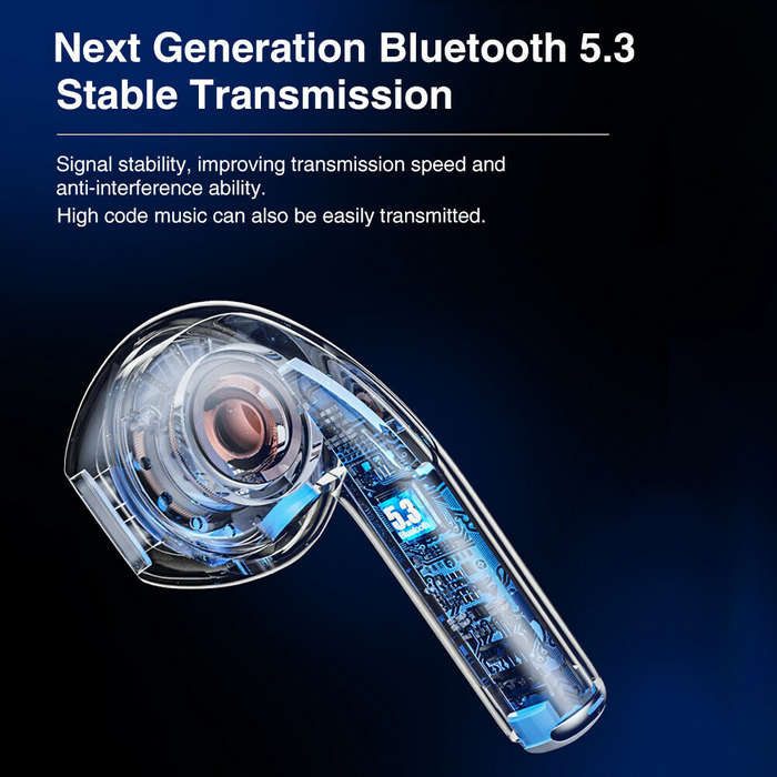 White - Lenovo Lecoo EW303 TWS bluetooth 5.3 Earphone Touch Control Semi-in-ear Sports Earphone with