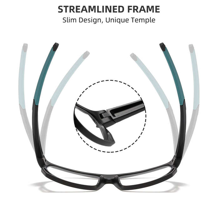 +200 - Sport Anti-blue Light Reading Glasses for Men Women Lightweight HD Comfortable Presbyopic Gla