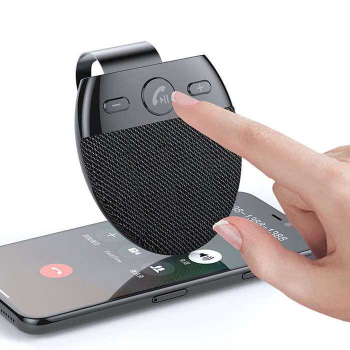 Black - SP11 Wireless Vehicle Car V5.0 Speakers Handsfree Car Kit Hands-free Wireless Speakerphone S