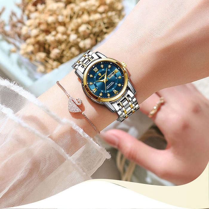 White - POEDAGAR Women Luxury Quartz Watch Date Dial Analog Fashion Business Casual Wrist Watch Lumi