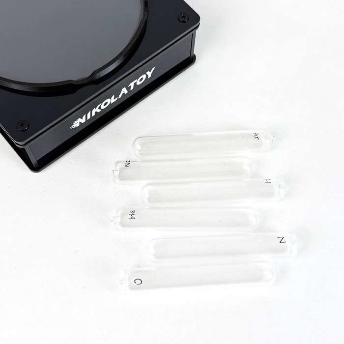 US - NIKOLATOY Tesla Plasma Reaction Glass Sealed Rare Gas Light-emitting Tube Set Creative Desktop