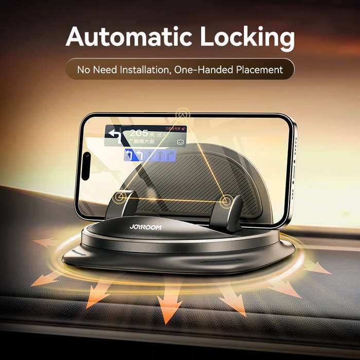 Black - Joyroom Dashboard Universal Car Phone Holder 360 Rotating One-handed Operation Navigation Ph