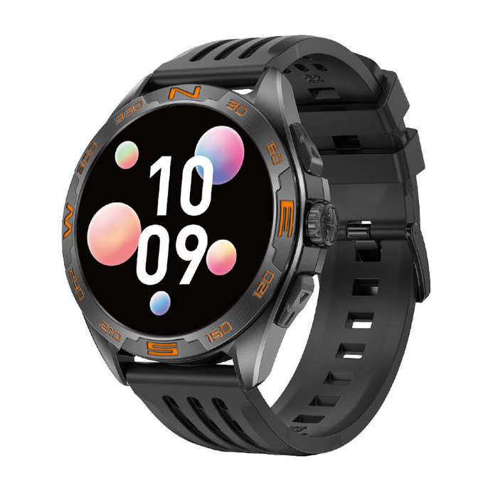 Gold - DTM1 1.43 inch AMOLED Display AI Voice Assistant GPS bluetooth Call Heart Rate Monitor Breath