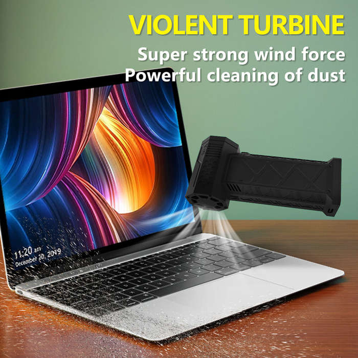 Black - 130000RPM Mini Turbo Fan Powerful Air Blower Industrial Duct Fan Car Electric Dryer for Dust