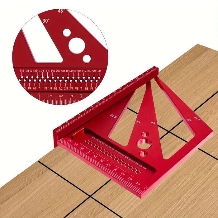 Imperial - JIGHOLE 3D Multi-Angle Measuring Ruler Square Protractor MM/Inch Metric Imperial Durable