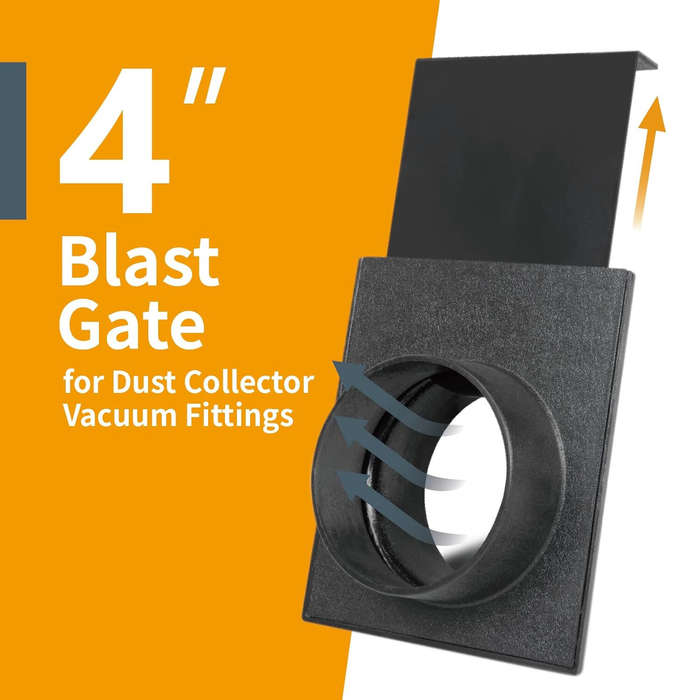 Black - 4Inch Ventilation Duct Connector 100mm Airflow Control For Dust Collector Vacuum Cleaner Acc