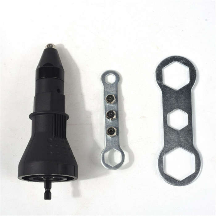Black - Electric Rivet Nut Riveting Tool Cordless Riveting Drill Adaptor Insert Nut Tool