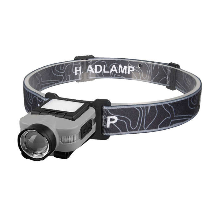 Yellow - COB+ LED Sensor Headlamp Clip Cap Light USB Rechargeable Head Flashlight Built-in Battery f