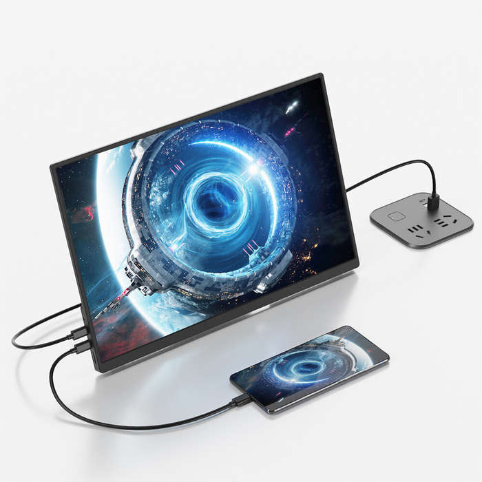 BlitzWolf BW-PCM9 16 Inch FHD 1920x1200P Type C Portable Computer Monitor Gaming Display Screen for