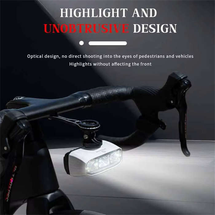 B12 White+Remote - OFFBONDAGE Wireless Remote Control Bicycle Headlight 200 Meter Long Throw Portabl