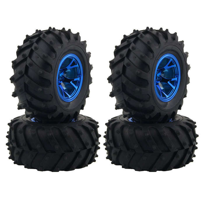 Red - 4Pcs/Per Austar Wheel Tires Plastic Wheel Rims for 1/10 RC Crawler HSP HPI Car Parts