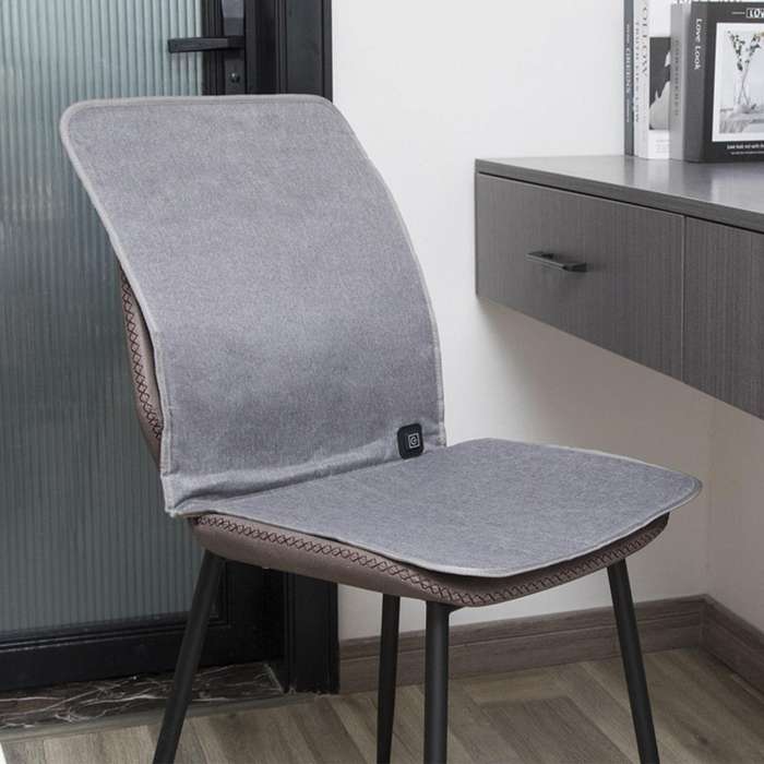 Grey - 43*90cm USB Heated Seat Cushion3-Level Temperature Control Backrest Office Seat Heating Pad U