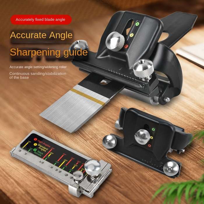 Black - Sharpening Guide with Angle Scale Board Precise Sharpening for Chisels and Planer Blades Erg