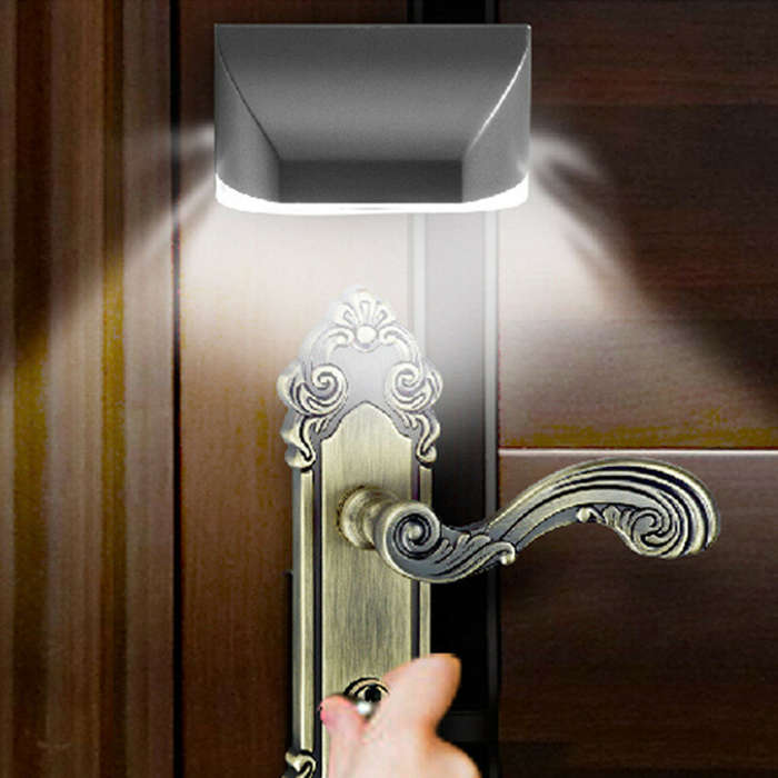 White - Home Infrared PIR Keyhole Light Auto ON/OFF Detector Door Lock Light Wireless Night Lamp For