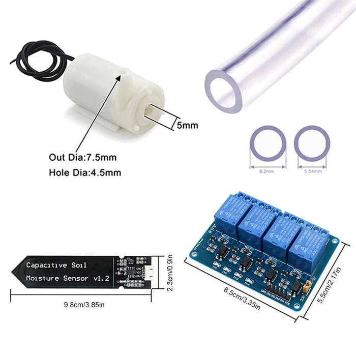 DIY Kit - DC5V 4-Way Automatic Irrigation System Self Watering DIY Kits Garden Greenhouse Flower Wat