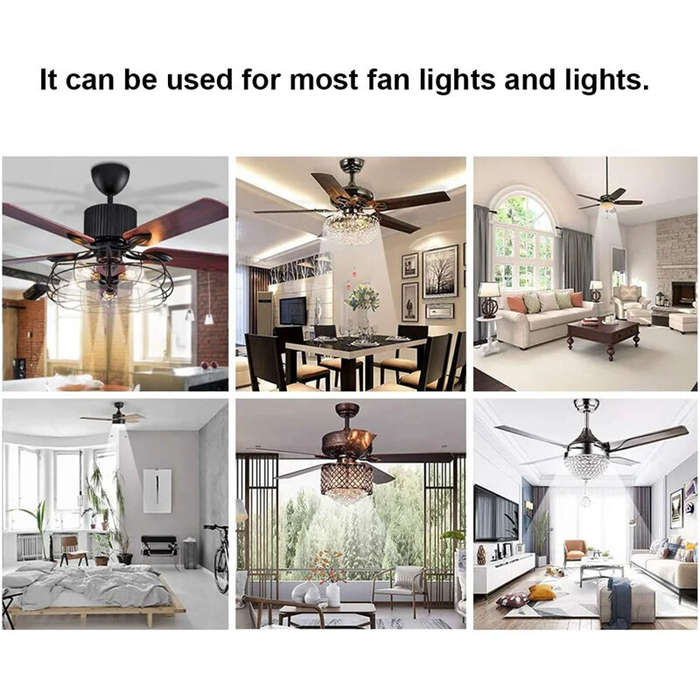 AC 220V - eWelink WiFi Ceiling Fan Lamp Remote Control AC110V 220V Timing Control Switch Adjusted Wi