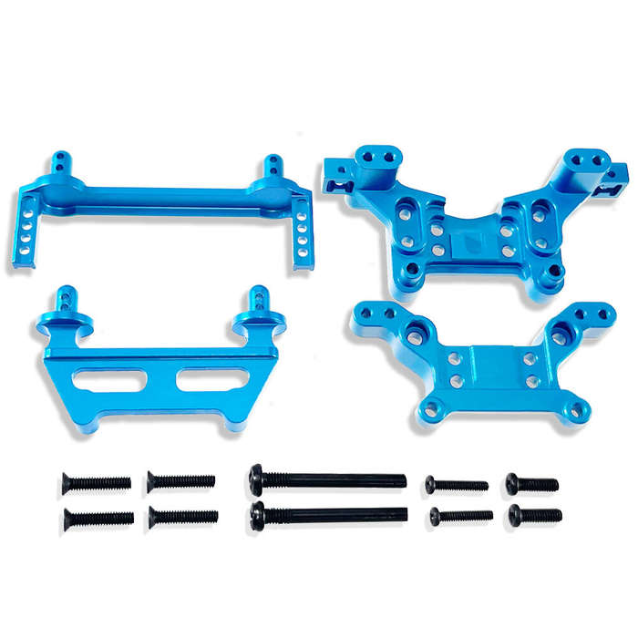 Red - Metal Upgrade Accessories Car Body Pillars Shock Tower For MJX Hyper Go 1/16 16208 16209 16210
