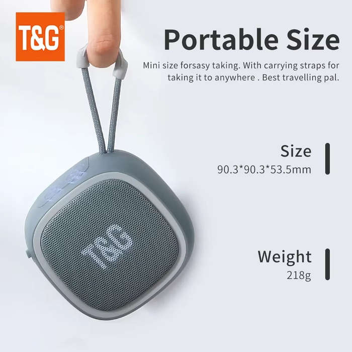 Blue - T&G TG659 bluetooth Speaker Portable Speaker Bass Diaphragm Hands-free Call Support TF Card A