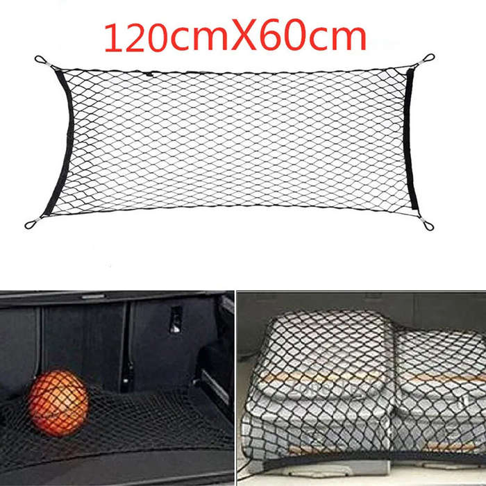 120cmX60cm - Car Trunk Cargo Net Car Styling Boot Strap Mesh Elastic Nylon Back Trunk Storage Organi