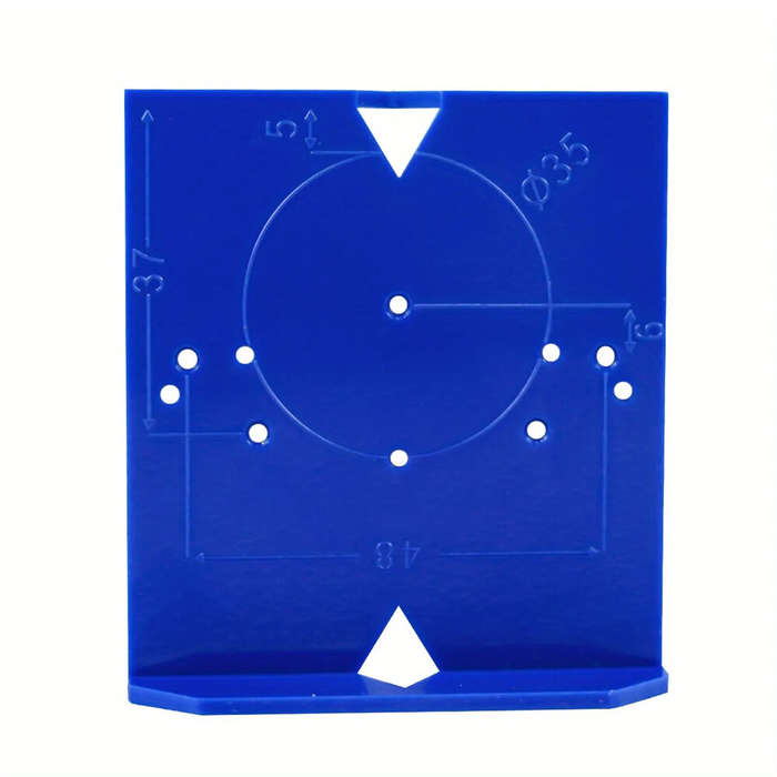 Blue - 35mm/40mm Hinge Drilling Locator Alloy Drill Bit Positioning Tool for Cabinet Door Hinge Inst