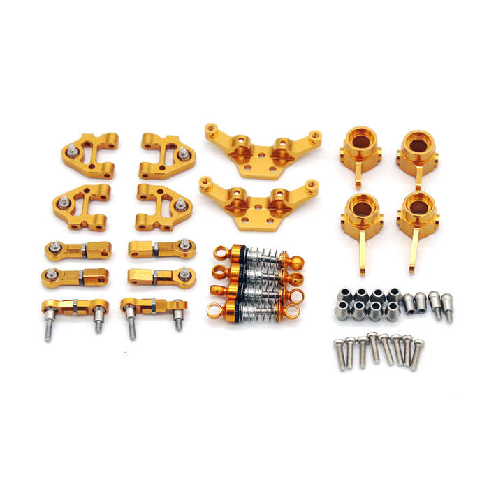 Red - Upgraded Full Metal Parts Set for Wltoys 284161 284010 284131 K969 K989 K979 1/28 RC Car Vehic