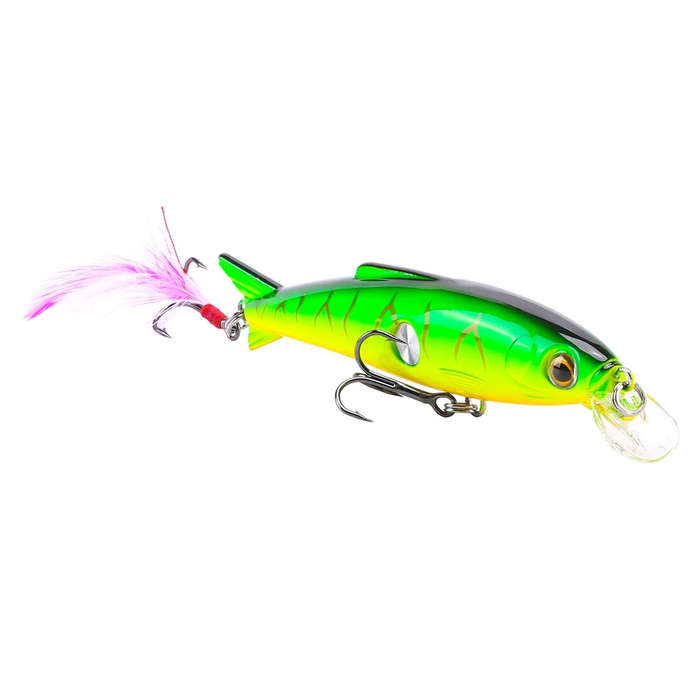 #3 - SeaKnight SK007 Minnow 16g 100mm 0.6-1.2M 1PC Fishing Lures with Feather Artificial Baits Swimb