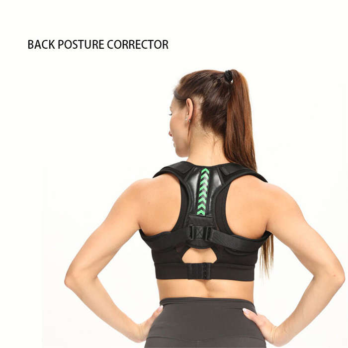 XL - KALOAD Adjustable Back Shoulder Posture Corrector Belt Clavicle Spine Support for Home Office S