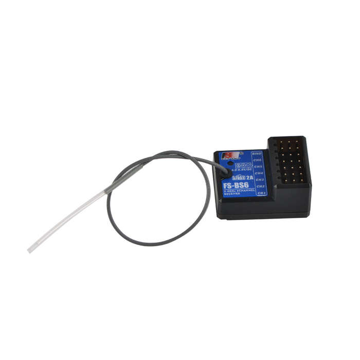 Black - Flysky FS-BS6 Mini Receiver with Gyro Stabilization System for GT2E/IT4S/GT5 Transmitter