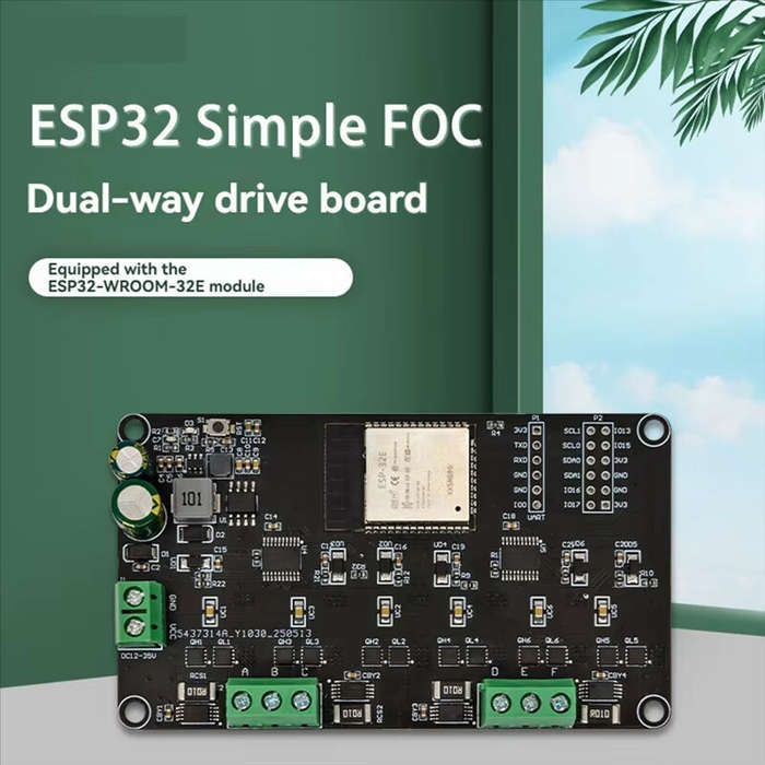 Board Only - Brushless Motor Driver Board Dual-Channel ESP32 Simple FOC with ESP32-WROOM-32E Module