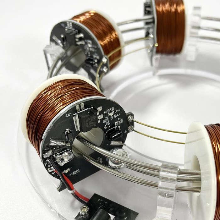 Transparent - NIKOLATOY Electromagnetic Coil Accelerator 6 Coils DIY Creative Novel High-Tech Deskto