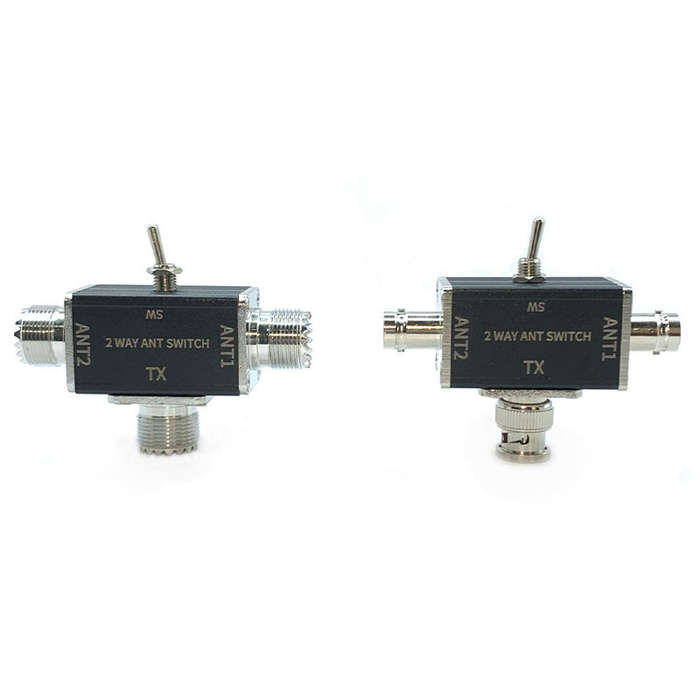 BNC Connector - 2-Way Manual Coaxial Antenna Switch Adapter Converter for Radio Antenna 1 Input & 2
