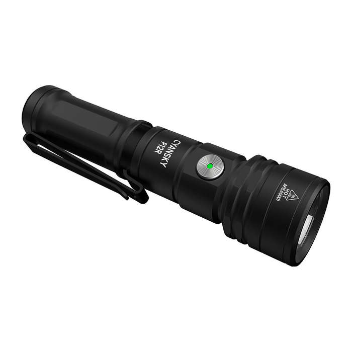Green - CYANSKY P12R Powerful LED Magnetic Tail Flashlight 1300 Lumen 240M Tactical Flashlights Rech