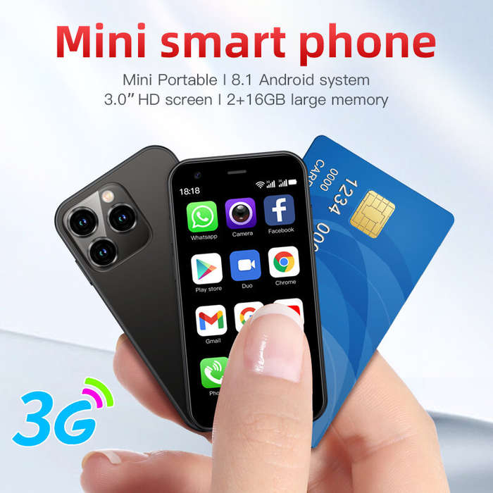 Blue - SOYES XS15 Mini 3.0 Inch 2GB RAM 16GB ROM 1000mAh Dual SIM Standby WiFi GPS Android 8.1 3G Qu