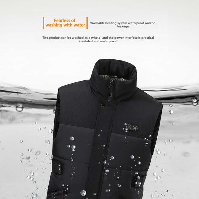 4XL/5XL/6XL/7XL - TENGOO HZV-04 4 Areas Heated Vest Men Women Adjustable Size USB Electric Self Heat