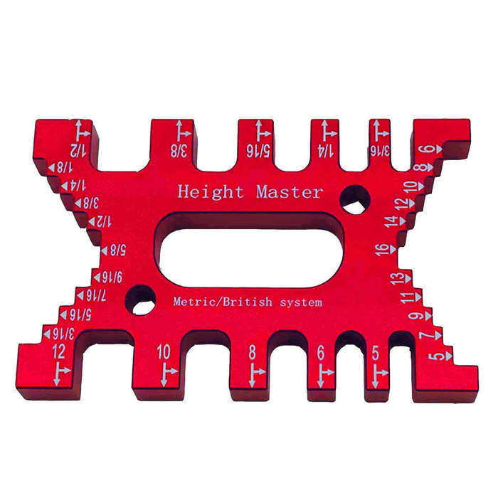 Blue - Woodworking Dovetail Jig Tenon Caliper Gauge Metric/Inch High Precision Height Gauge For Rout