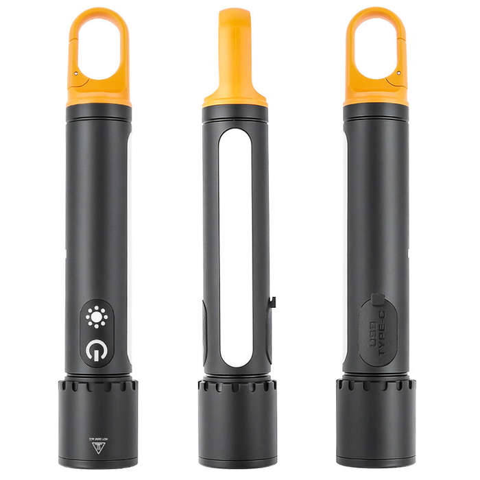 Black - 1000LM Super Bright LED Tactical Flashlights with COB Sidelight, 21700 Battery, USB Recharge