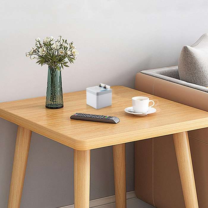 Grey+White - Automatic Toothpick Holder P0P-UP Toothpick Dispenser with Infrared Sensor Contactless