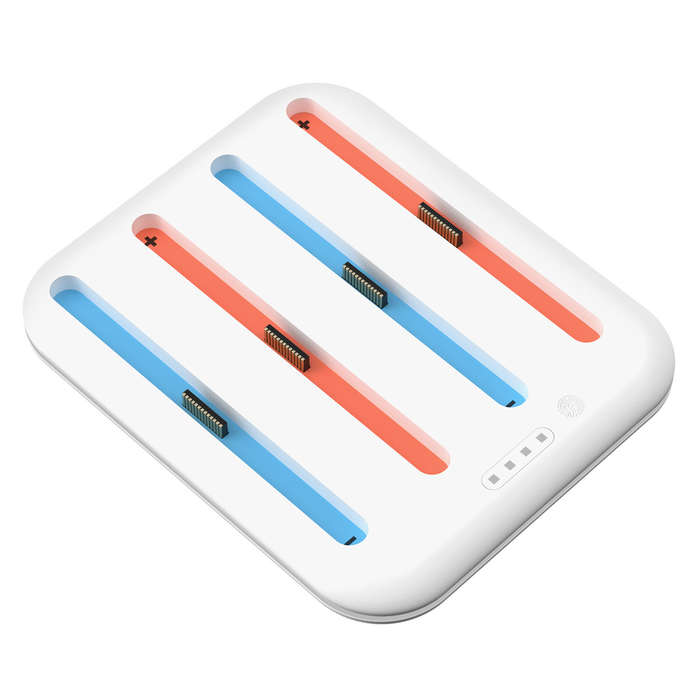 White - JYS JYS-NS2303 Switch2 Joy-Con 4 in 1 Charging Dock Type-C Fast Charging LED Indicators RGB