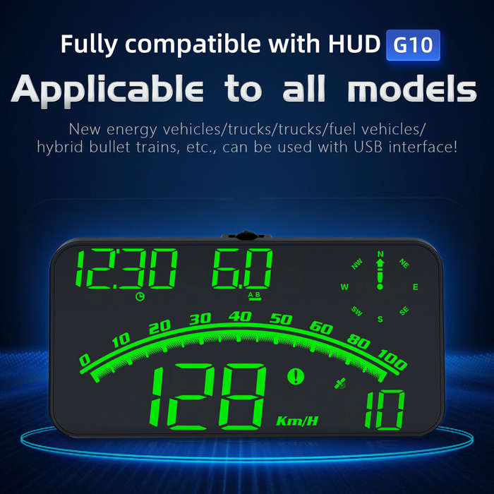 Black - Head Up Display for Car Large Screen Digital GPS Speedometer 5.5-Inch Car Hud Head-Up Displa