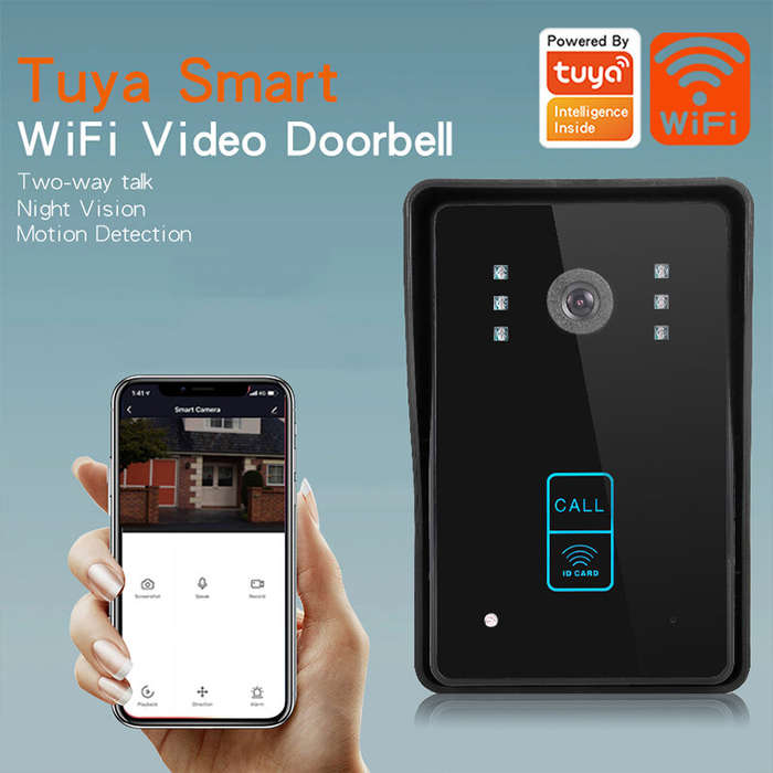 European Standard Tuya Smart WiFi Video Doorbell APP Wireless Remote Phone Call 1080P Camera Motion