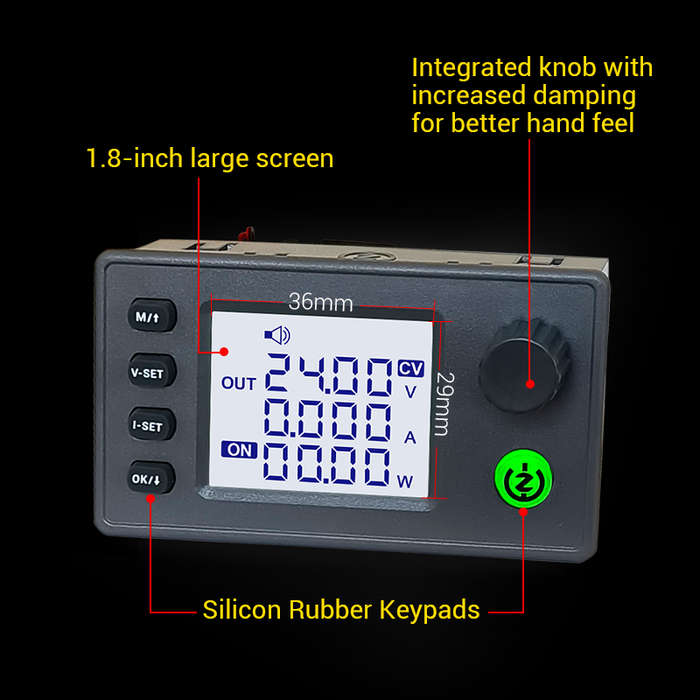 Black - WUZHI ZK-SK150 Pro CNC DC Voltage Buck-Boost Power Supply 150W 40V 8A Adjustable Constant Vo