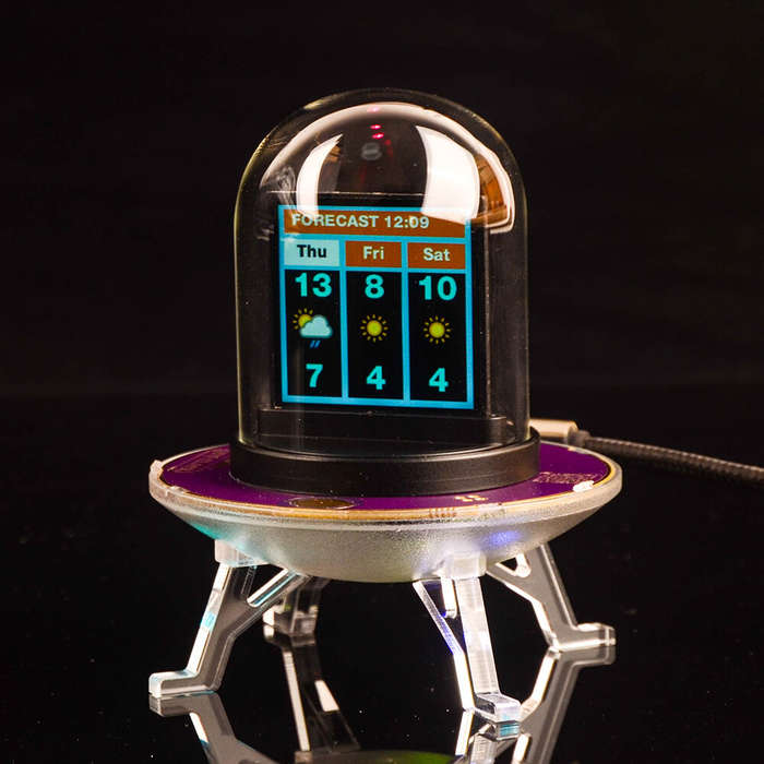 #01 - UFO-CLOCK Creative Weather Clock LED Display Multi-function UFO-CLOCK Creative Weather Stock E