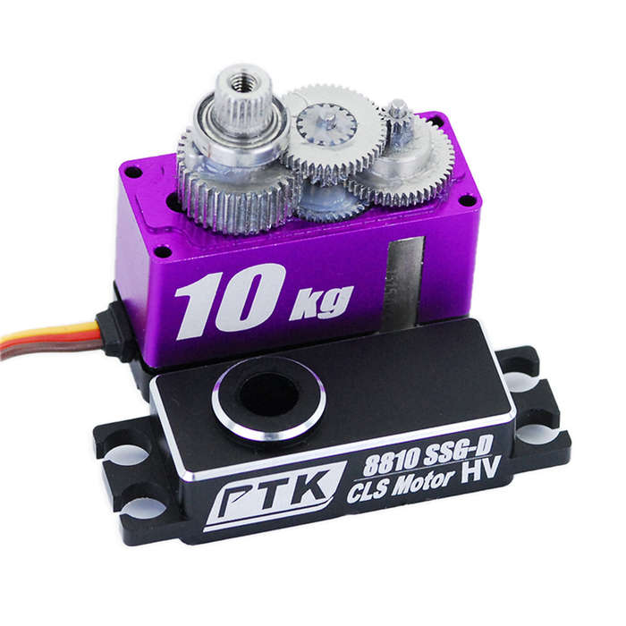 Purple - PTK 8810 SSG-D 10KG High Torque Stainless Steel Gear Coreless Digital RC Servo CNC Al Alloy