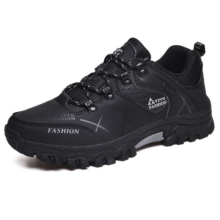 44 Yard EU - TENGOO Outdoor Hiking Shoes PU Soft Trekking Waterproof Lace-up Mountaineering Travel W