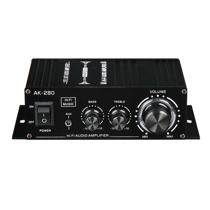 AUTSOME 12V 40Wx2 Power Amplifier 2.0 Channel 90DB Car Small Power Amplifier